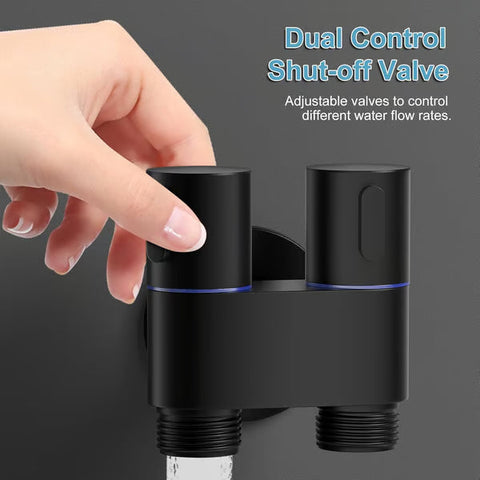 1-In-2-Handheld Out Dual Control Valve Bidet Sprayer for Toilet