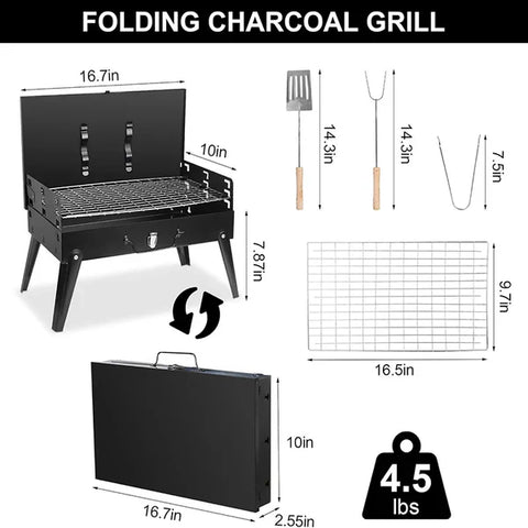 Mini Foldable Charcoal Grill