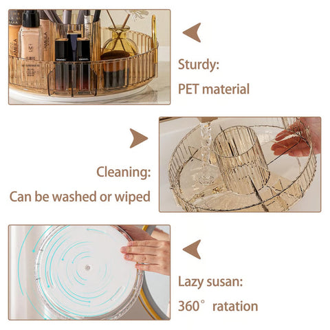 Rotating Makeup Organizer for Vanity