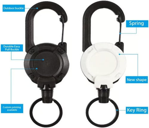 🔥Summer Hot Sale Promotion-49% OFF⏰-Outdoor Automatic Retractable Wire Rope Luya Tactical Keychain