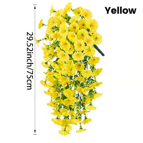 UV Resistant Hanging Artificial Morning Glory Vine